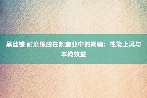 黑丝铺 耐磨橡胶在制造业中的期骗：性能上风与本钱效益