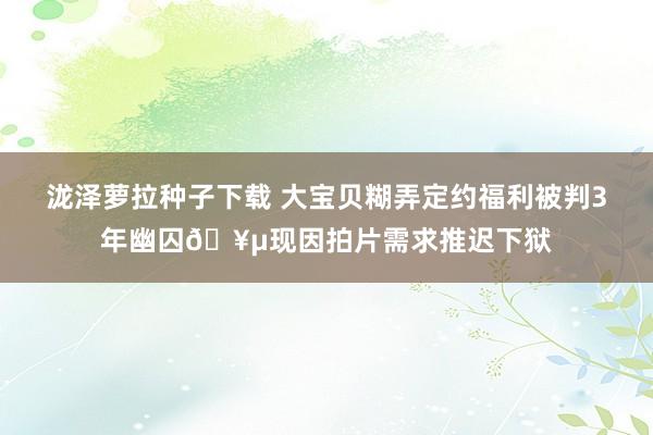 泷泽萝拉种子下载 大宝贝糊弄定约福利被判3年幽囚🥵现因拍片需求推迟下狱