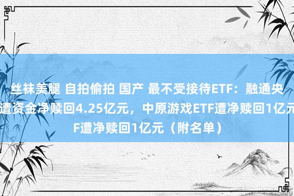 丝袜美腿 自拍偷拍 国产 最不受接待ETF：融通央企科创ETF遭资金净赎回4.25亿元，中原游戏ETF遭净赎回1亿元（附名单）