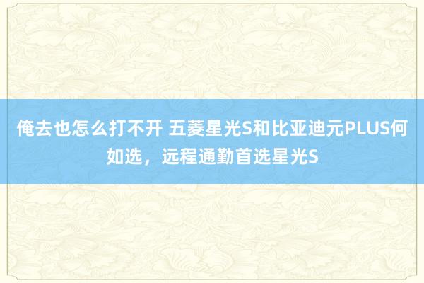 俺去也怎么打不开 五菱星光S和比亚迪元PLUS何如选，远程通勤首选星光S