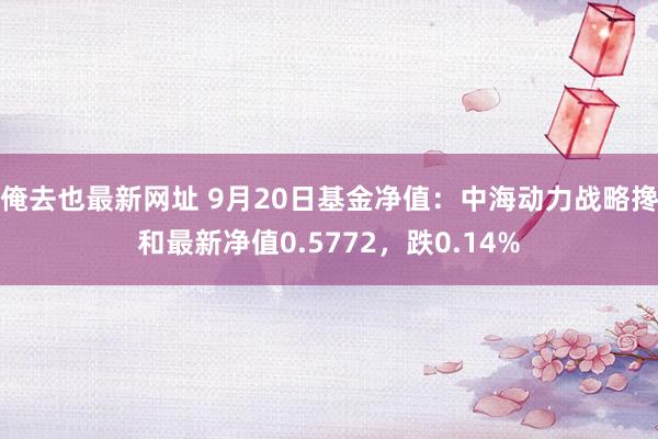 俺去也最新网址 9月20日基金净值：中海动力战略搀和最新净值0.5772，跌0.14%