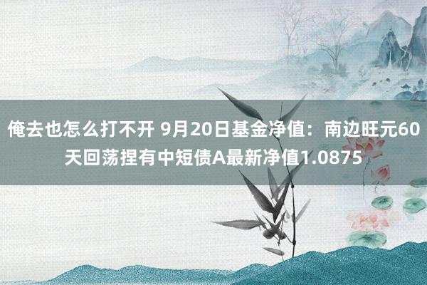 俺去也怎么打不开 9月20日基金净值：南边旺元60天回荡捏有中短债A最新净值1.0875