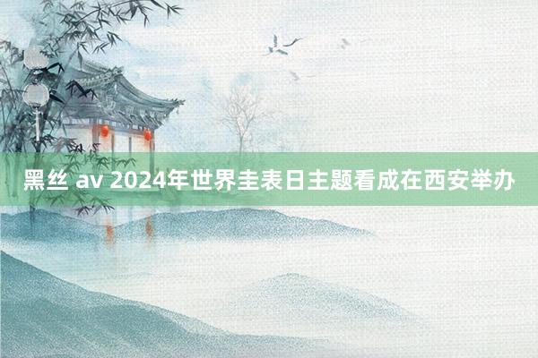 黑丝 av 2024年世界圭表日主题看成在西安举办