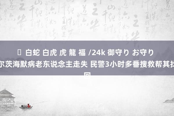 ✨白蛇 白虎 虎 龍 福 /24k 御守り お守り 阿尔茨海默病老东说念主走失 民警3小时多番搜救帮其找回