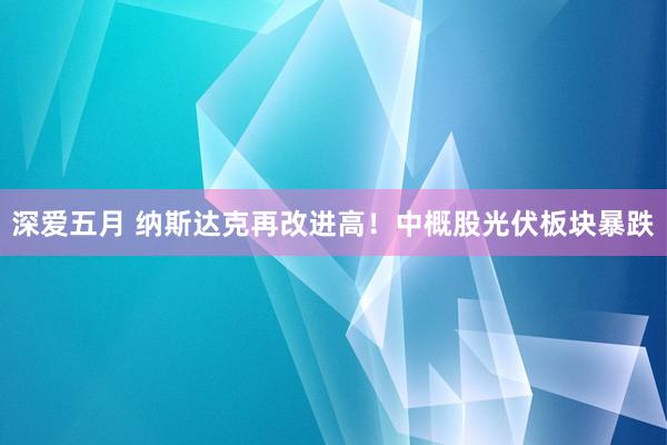 深爱五月 纳斯达克再改进高！中概股光伏板块暴跌