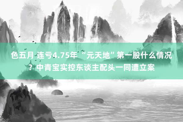 色五月 连亏4.75年 “元天地”第一股什么情况？中青宝实控东谈主配头一同遭立案