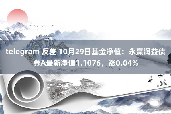 telegram 反差 10月29日基金净值：永赢润益债券A最新净值1.1076，涨0.04%