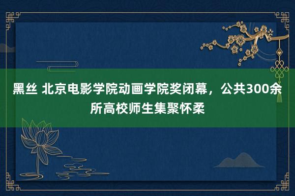 黑丝 北京电影学院动画学院奖闭幕，公共300余所高校师生集聚怀柔