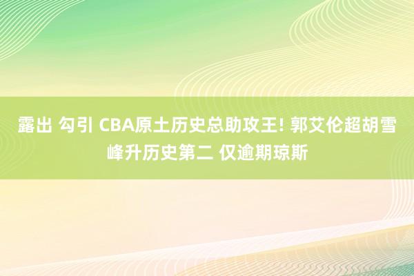 露出 勾引 CBA原土历史总助攻王! 郭艾伦超胡雪峰升历史第二 仅逾期琼斯