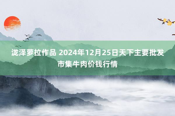 泷泽萝拉作品 2024年12月25日天下主要批发市集牛肉价钱行情