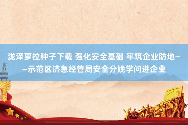 泷泽萝拉种子下载 强化安全基础 牢筑企业防地——示范区济急经管局安全分娩学问进企业