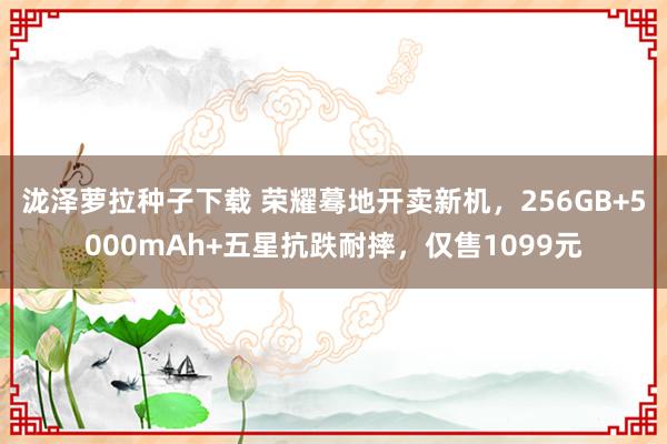 泷泽萝拉种子下载 荣耀蓦地开卖新机，256GB+5000mAh+五星抗跌耐摔，仅售1099元