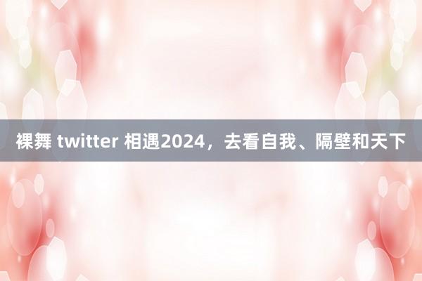 裸舞 twitter 相遇2024，去看自我、隔壁和天下