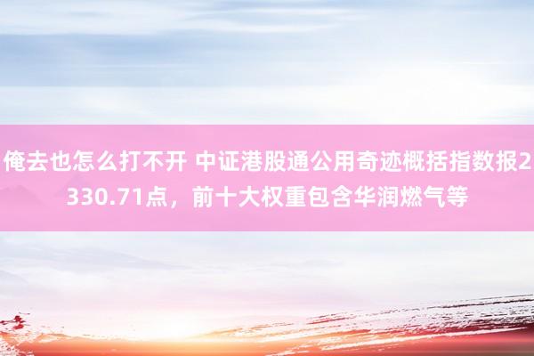 俺去也怎么打不开 中证港股通公用奇迹概括指数报2330.71点，前十大权重包含华润燃气等