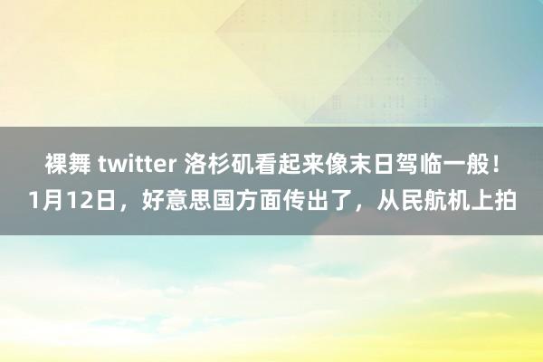 裸舞 twitter 洛杉矶看起来像末日驾临一般！1月12日，好意思国方面传出了，从民航机上拍