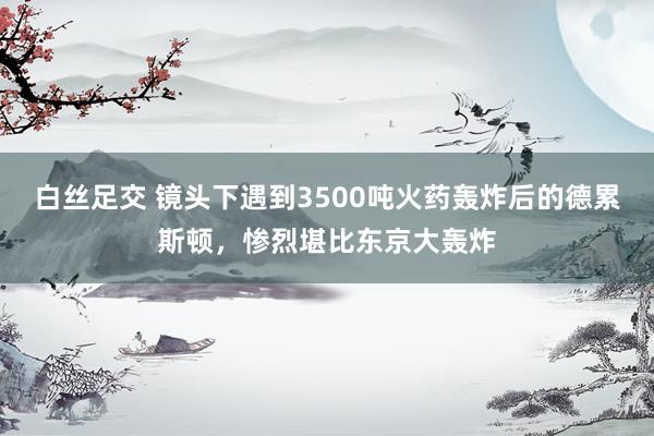 白丝足交 镜头下遇到3500吨火药轰炸后的德累斯顿，惨烈堪比东京大轰炸